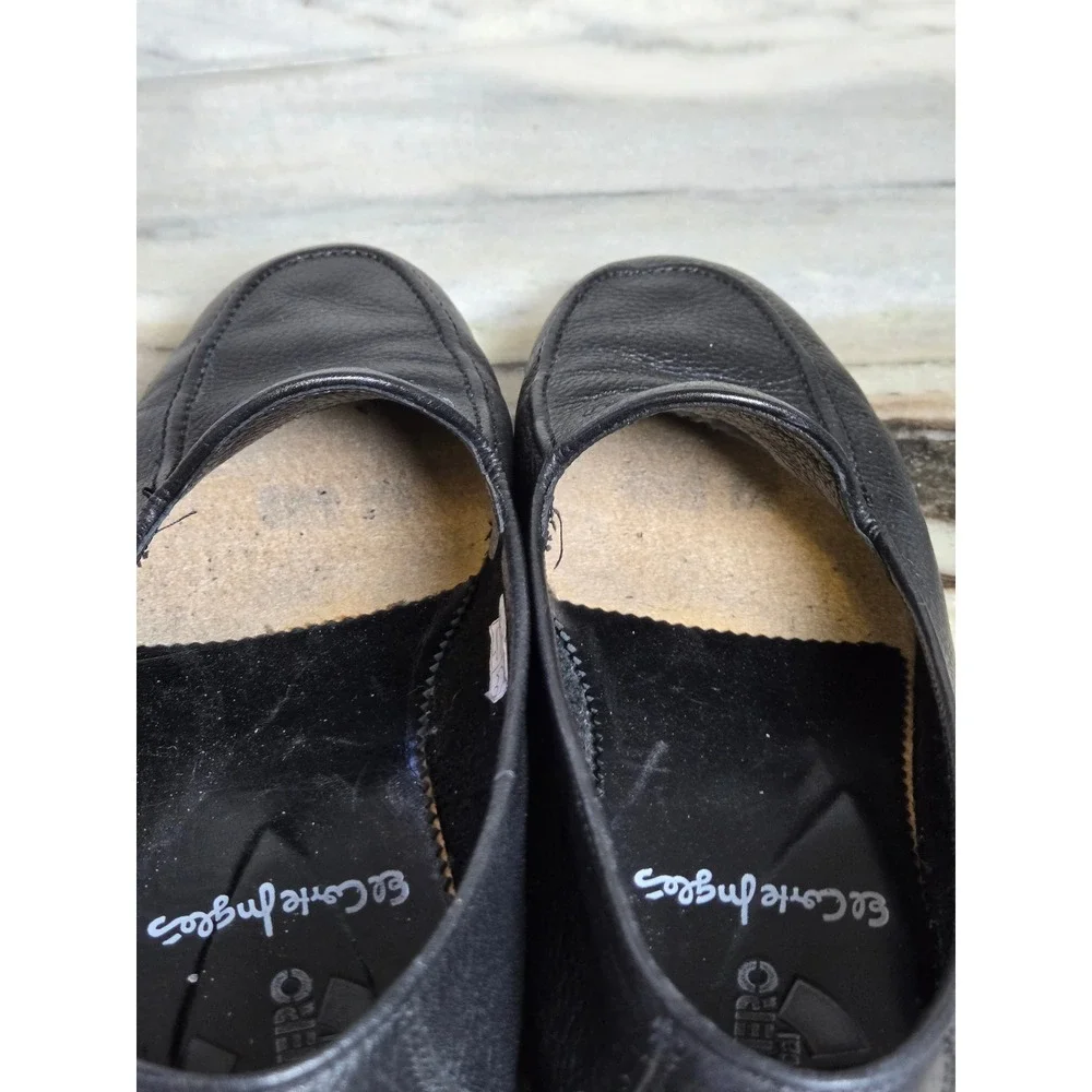 El Corte Ingles Costero Black Pebbled Leather Loafers Embroidered Bit Slip On 45